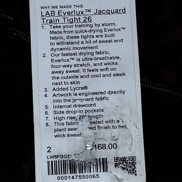 NWT Lululemon lab Everlux Jacquard Training Tight 26 - Picture 6 of 6
